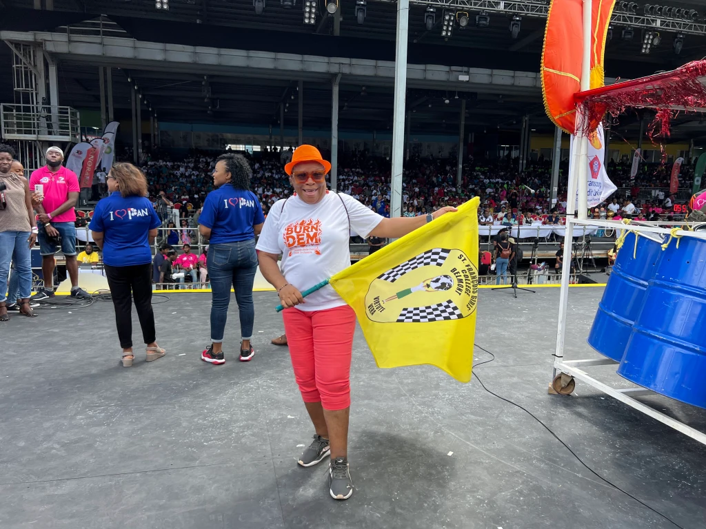 Former St. François teacher, alum, and SFGCA Trustee, Vanessa Forde (Class of 1978), served as the band’s official “flag woman”.